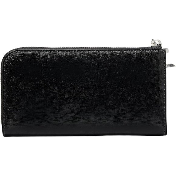 Kate Spade Whiskers Saffiano Leather Zip Around Continental Wallet White Cat Bow - Picture 2 of 4